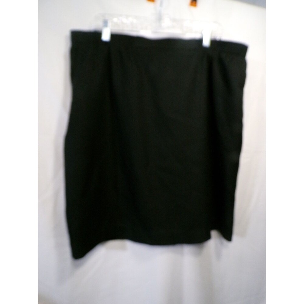 Alfred Dunner Women's Skirt 16W Black Straight Pencil Knee Length